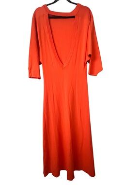 Zara Open Back Maxi Orange Med 
NWT MSRP$46